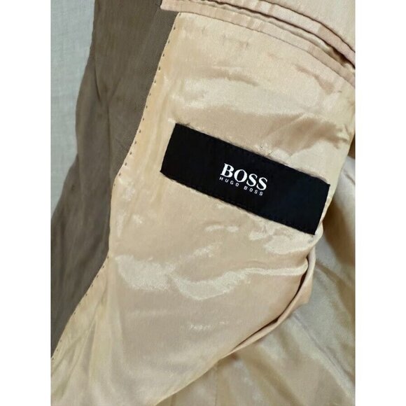 Hugo Boss Jacket Adult‎ Beige Medium Button Long Sleeve Blazer Mens Made In USA. - Picture 3 of 16